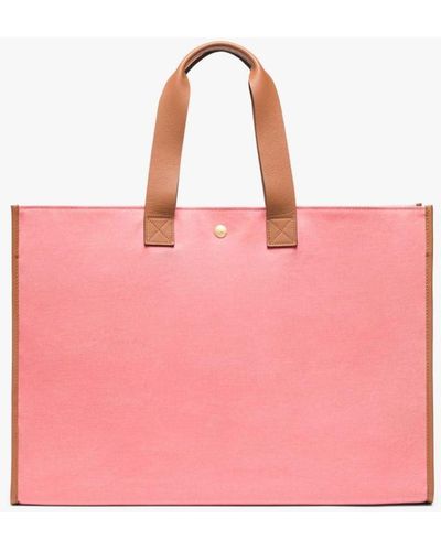 Mackintosh L/uniform Natural & Pink Bonded Cotton Foldable Bag