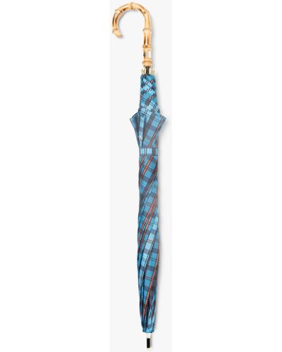 Mackintosh Heriot Maccorqudale Whangee Handle Stick Umbrella - Blue