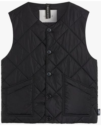 Mackintosh New Hig Black Nylon Quilted Liner Vest