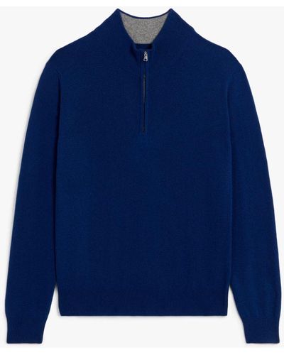 Mackintosh In And Out Navy Wool Sweater Gkm-203 - Blue