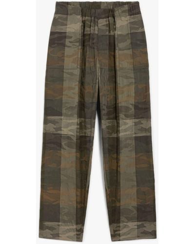 Mackintosh Captain Military Camo Cotton & Nylon Pants - Green