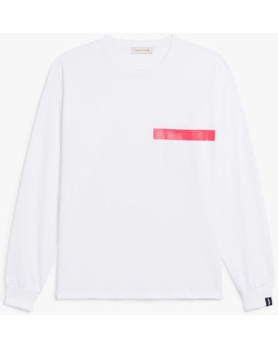 Mackintosh White X Pink Cotton Long Sleeve T-shirt Gjf-301