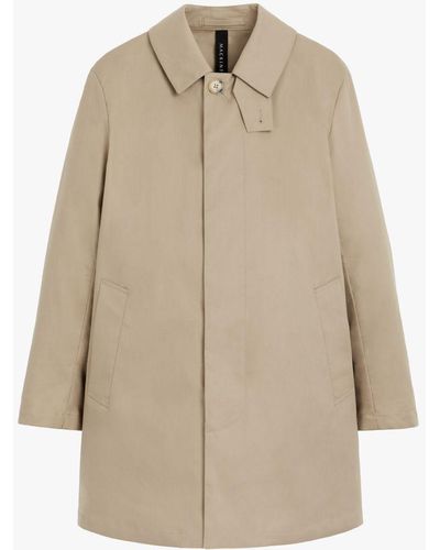 Mackintosh Cambridge Fawn Raintec Cotton Short Coat Gmc-100 - Natural