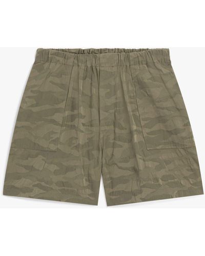 Mackintosh Captain Military Camo Shorts - Green