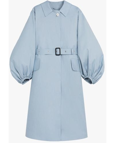 Cecilie Bahnsen Sky Blue Bonded Cotton Coat