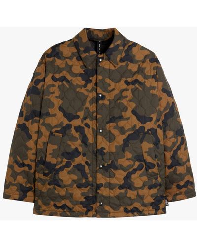 On sale, TEEMING Camo Ripstop Nylon Quilted Coach Jacket, GQM-210