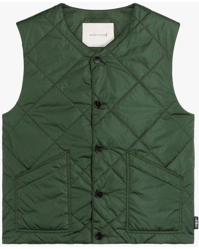 Mackintosh Hig Green Quilted Nylon Liner Vest Gqm-204