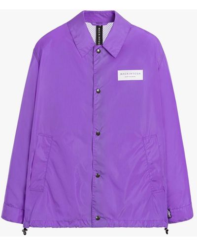 Mackintosh Teeming Lilac Nylon Packable Coach Jacket - Purple