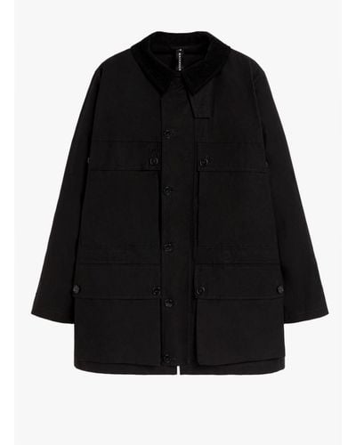 Mackintosh Country Dark Indigo Waxed Cotton Coat - Black