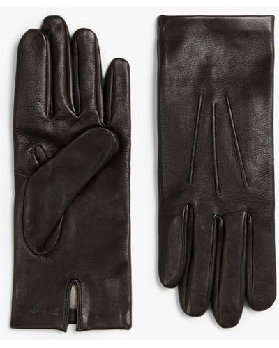 Mackintosh Black Hairsheep Leather Silk Lined Gloves