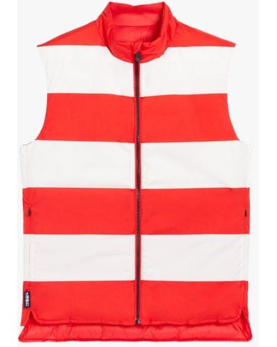 Save The Duck Red & White Reversible Vest