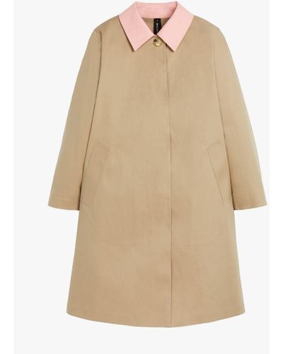 Mackintosh Banton Fawn X Pink Bonded Cotton Coat Lrc-013 - Natural