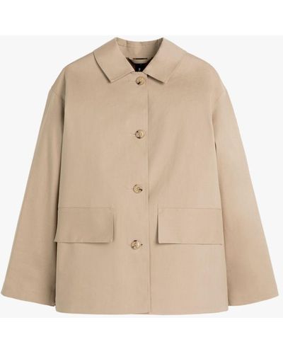 Mackintosh Zinnia Fawn Bonded Cotton Jacket - Natural