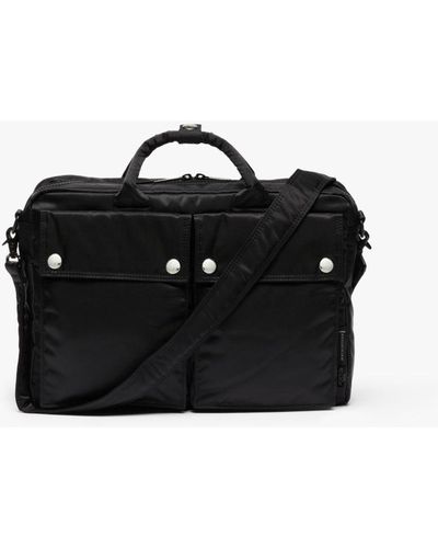 Porter-Yoshida and Co Black Nylon Porter 2-way Briefcase