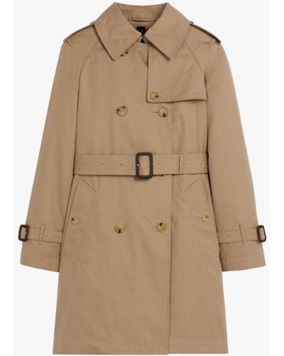 Mackintosh Muie Sand Cotton Short Trench Coat Lm-1012 - Natural
