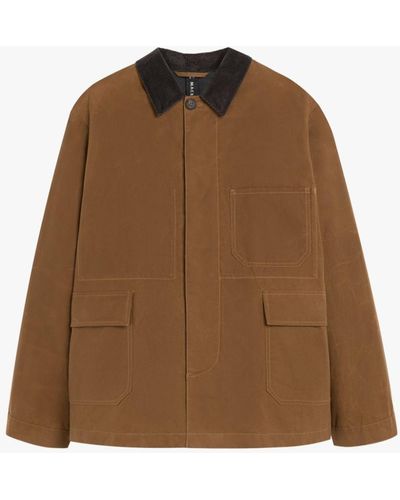 Mackintosh Drizzle Brown Waxed Cotton Chore Jacket