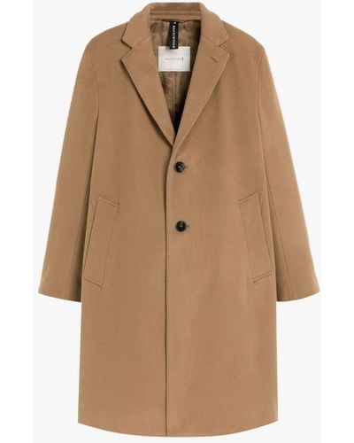 Mackintosh New Stanley Beige Wool & Cashmere Coat - Natural