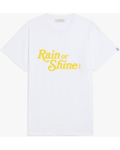 Mackintosh White X Yellow Cotton Rain Or Shine T-shirt