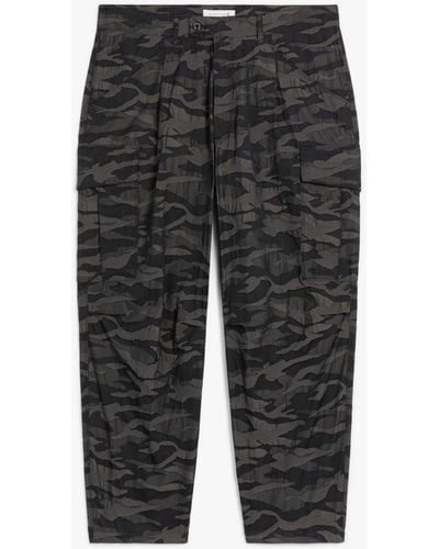 Mackintosh Black Camo Cargo Trousers - Grey