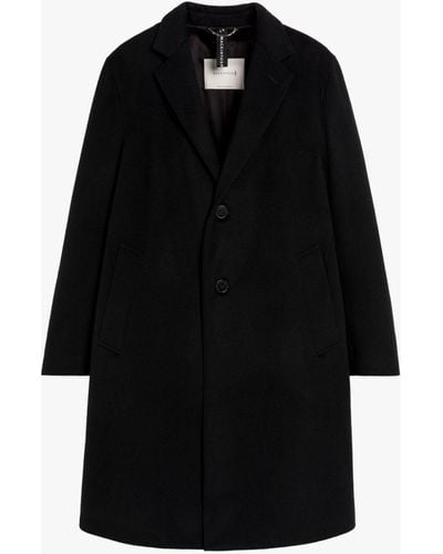 Mackintosh New Stanley Black Wool & Cashmere Coat