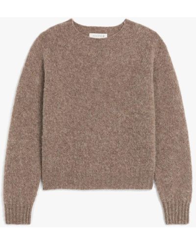 Mackintosh Kennedi Light Brown Crewneck Sweater - Natural