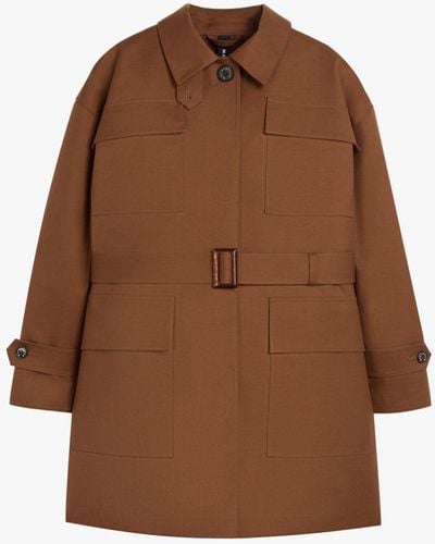 Mackintosh Camden Brown Bonded Wool Coat