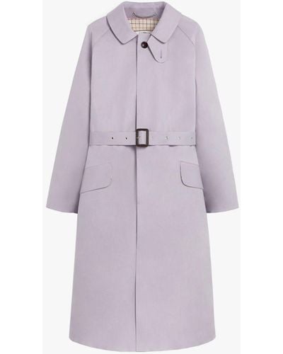 Mackintosh Maison Margiela Grey Bonded Cotton Coat - Purple