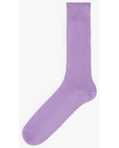Mackintosh Lilac Cotton Blend Socks - Purple