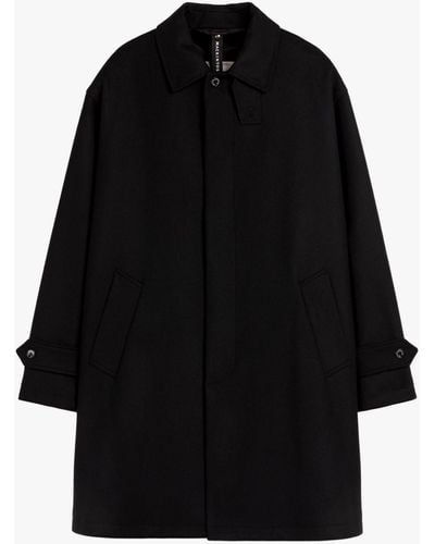 Mackintosh Soho Black Wool Overcoat
