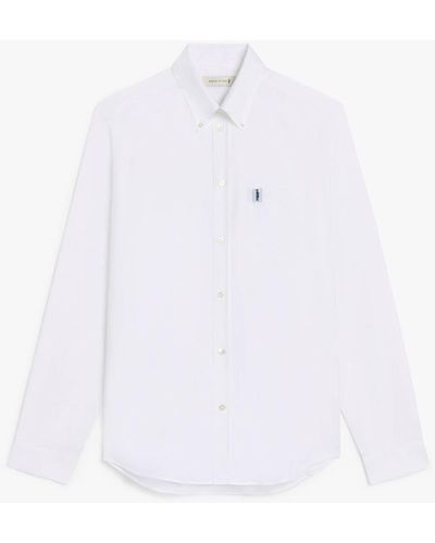 Mackintosh Bloomsbury White Cotton Oxford Shirt Gsc-103