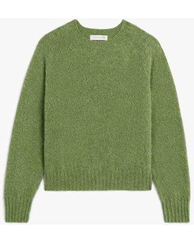 Mackintosh Kennedi Apple Green Wool Crewneck Jumper