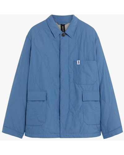 Mackintosh Seesucker Chore Sky Blue Quilted Jacket Gqm-215