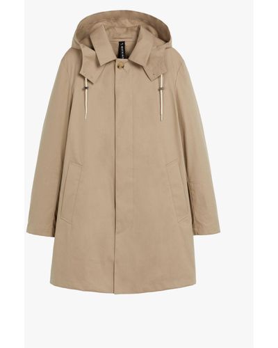 Mackintosh Cambridge Hood Fawn Raintec Cotton Coat Gmc-112 - Natural