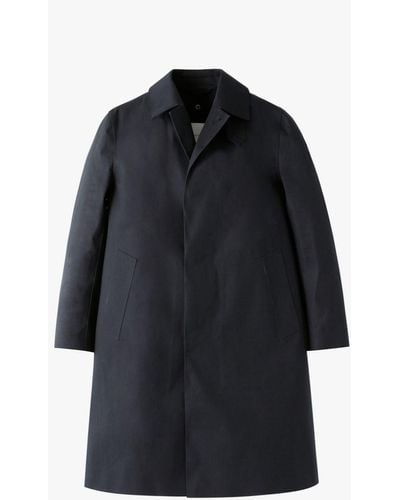 Mackintosh New Dunkeld Single Breasted Coat With Det Liner Black Gr-1042 - Blue