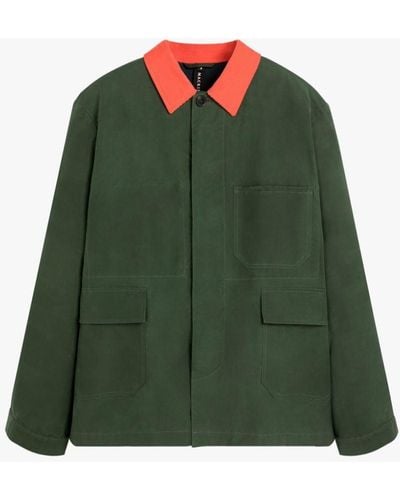 Mackintosh Drizzle Green Waxed Cotton Chore Jacket