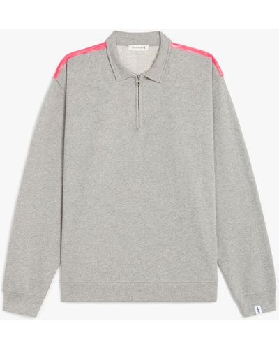Mackintosh Gray X Pink Cotton Zip Front Sweatshirt Gjf-300