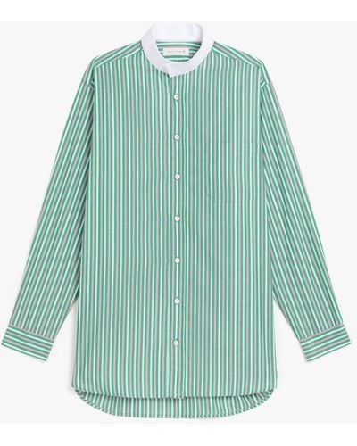 Mackintosh Roma Green & Pink Stripe Button Down Shirt