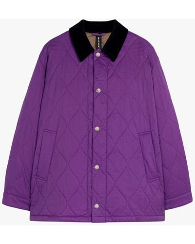 Mackintosh Teeming Purple Nylon Quilted Coach Jacket