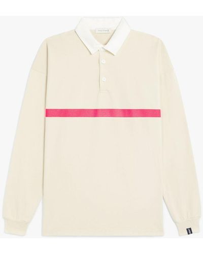 Mackintosh Bone White X Pink Cotton Rugby Shirt Gjm-202 - Multicolor