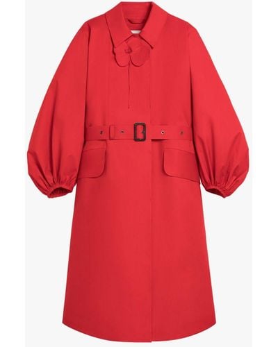 Cecilie Bahnsen Helen Poppy Bonded Cotton Coat - Red