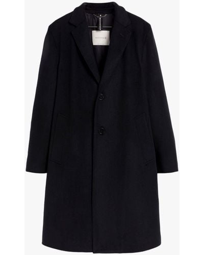Mackintosh New Stanley Navy Wool & Cashmere Coat - Blue