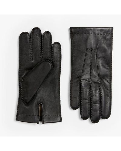 Mackintosh Black Hairsheep Leather Cashmere Lined Gloves