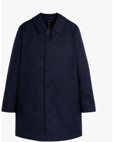Mackintosh Cambridge Navy Raintec Cotton Short Coat Gmc-100 - Blue