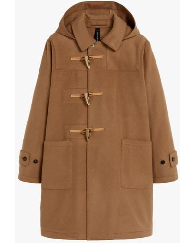 Mackintosh Ravenna Beige Wool & Cashmere Duffle Coat Gmf-305 - Brown