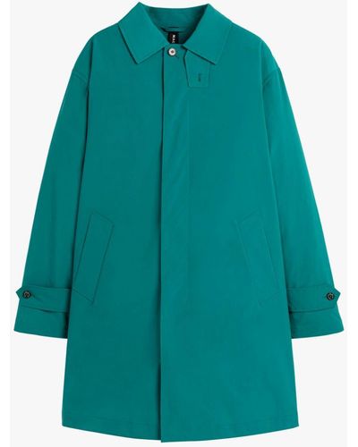 Mackintosh Soho Teal Eco Dry Raincoat - Blue