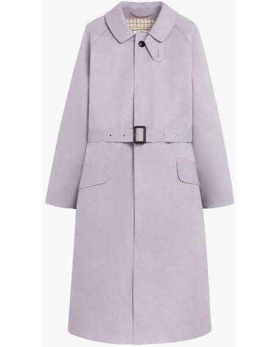 Mackintosh Maison Margiela Gray Bonded Cotton Coat - Purple