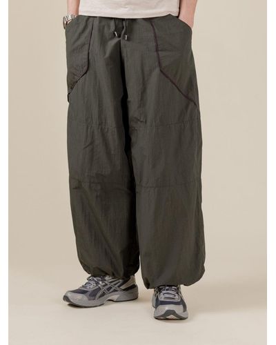 Mackintosh This Thing Of Ours Flora Foliage Green Taped Wide Trousers
