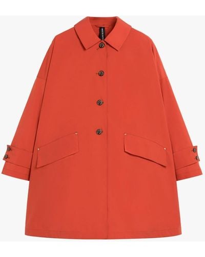 Mackintosh Humbie Jaffa Eco Dry Overcoat - Red
