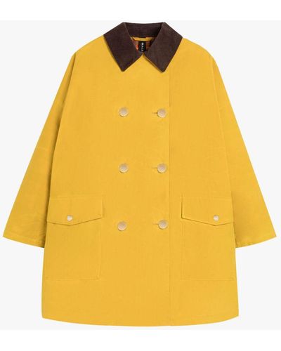 Mackintosh Humbie Yellow Waxed Cotton Overcoat