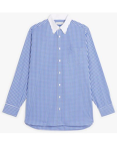 Mackintosh Roma Blue Check Button Down Shirt Gsc-105